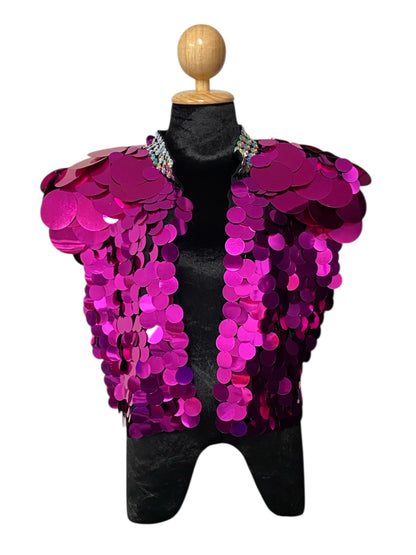 Metallic Magenta Disc Festival Vest