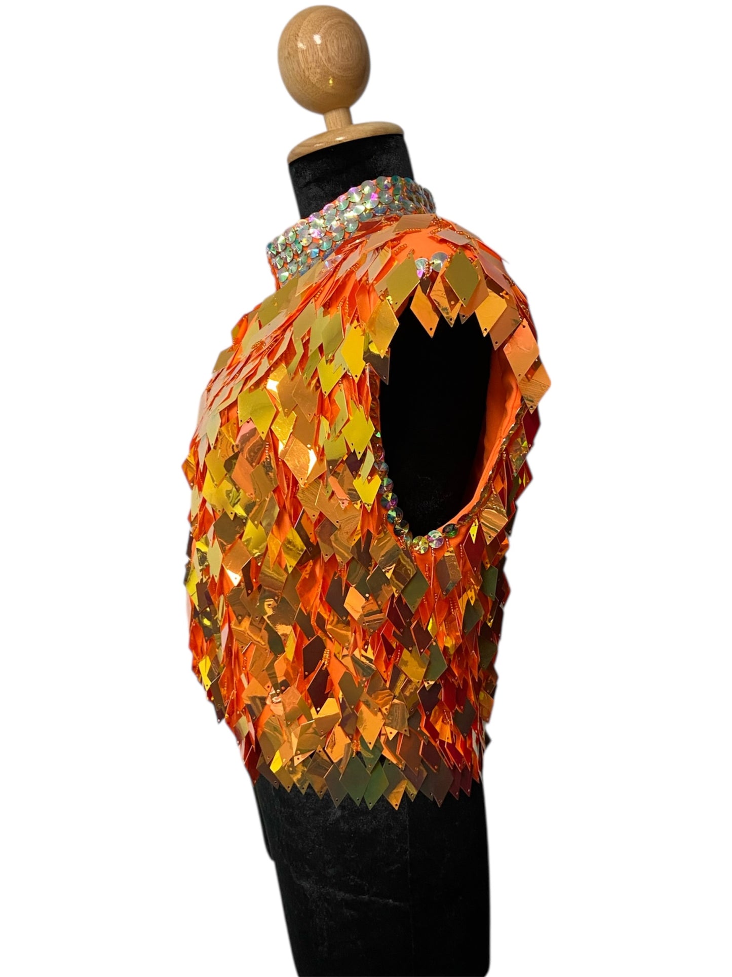 Metallic Orange Festival Vest