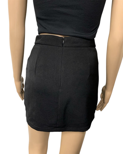 Black Lace-Up Skort
