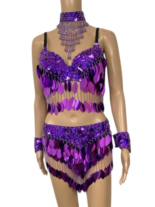 Metallic Purple Festival Set