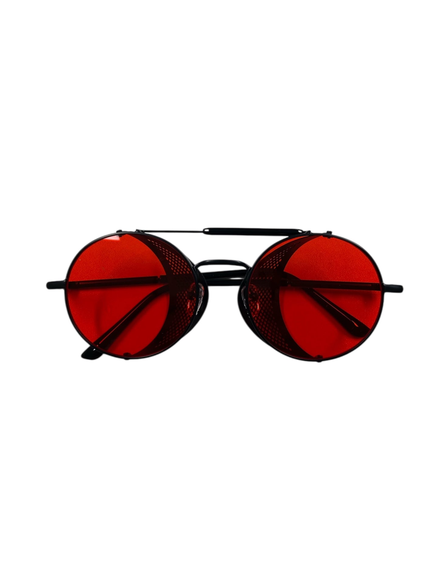 Vintage Red & Black Steampunk Glasses