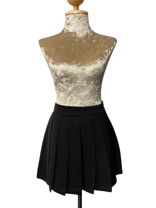 Pleated Black Tennis Skirt