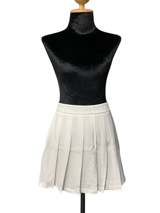 Pleated Ivory Tennis Skirt