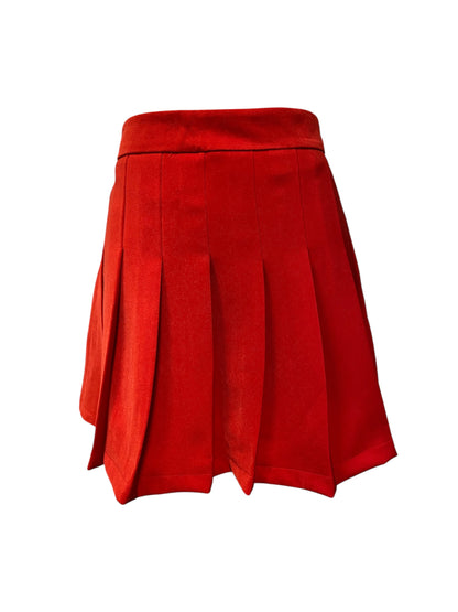 Pleated Red Tennis Skirt