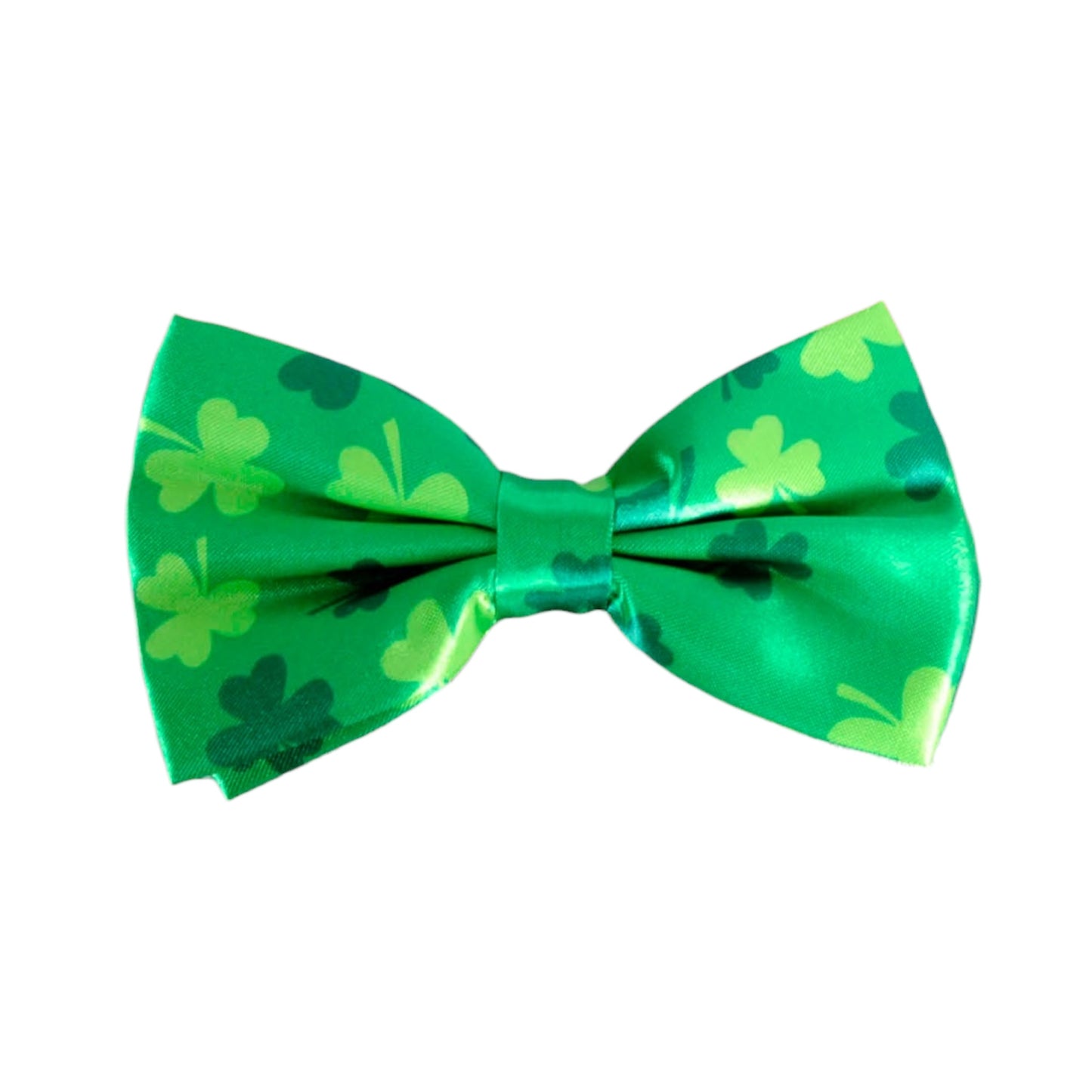 St Patrick's Day Green Clover Bow Tie
