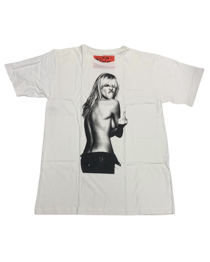 Heidi Klum Middle Finger T-shirt White