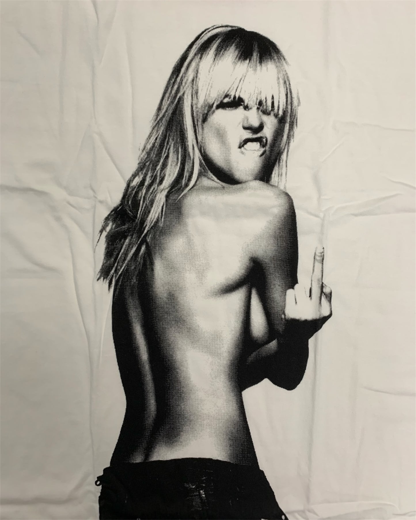Heidi Klum Middle Finger T-shirt White