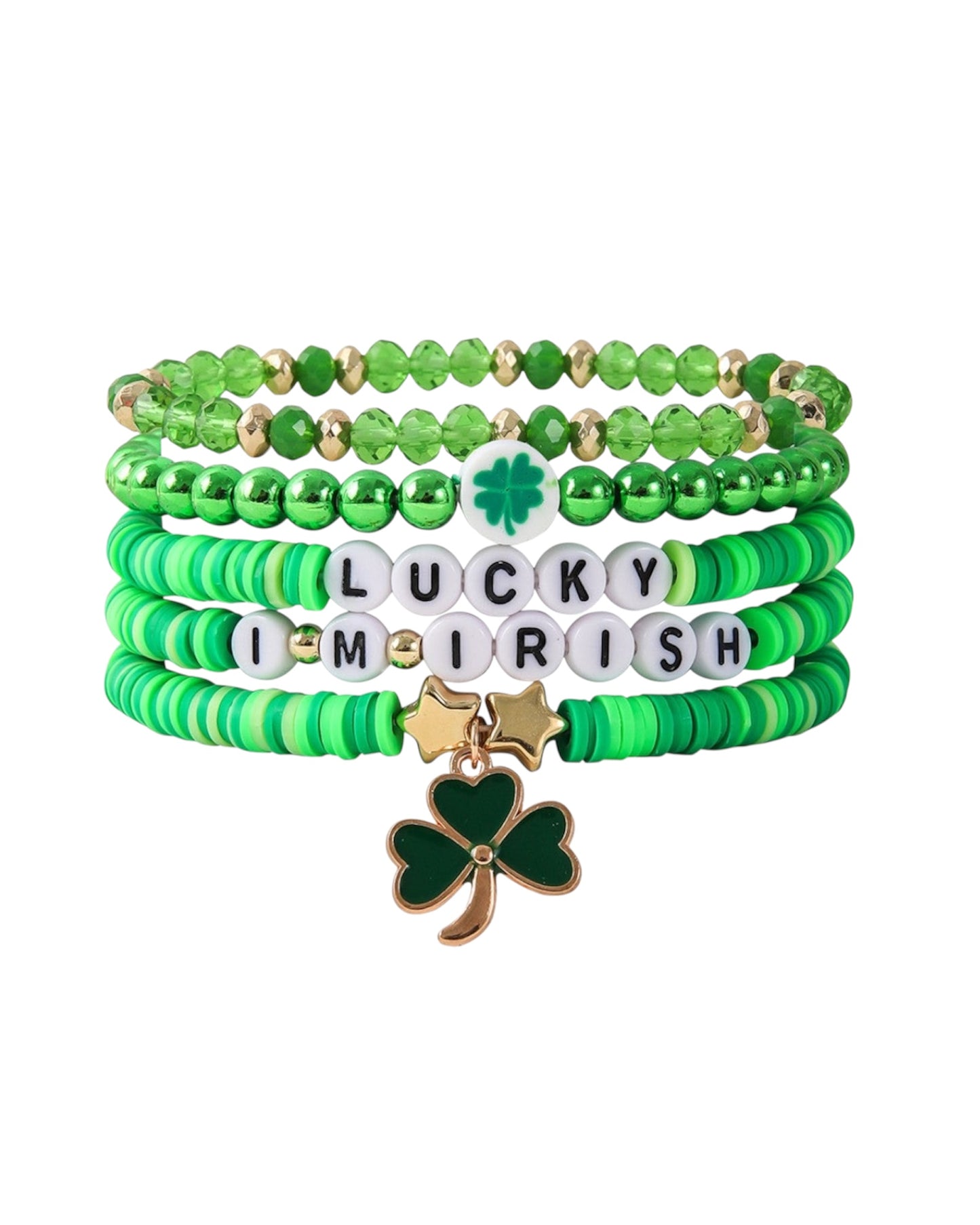 St Patrick's Day 5pc Bracelet Set