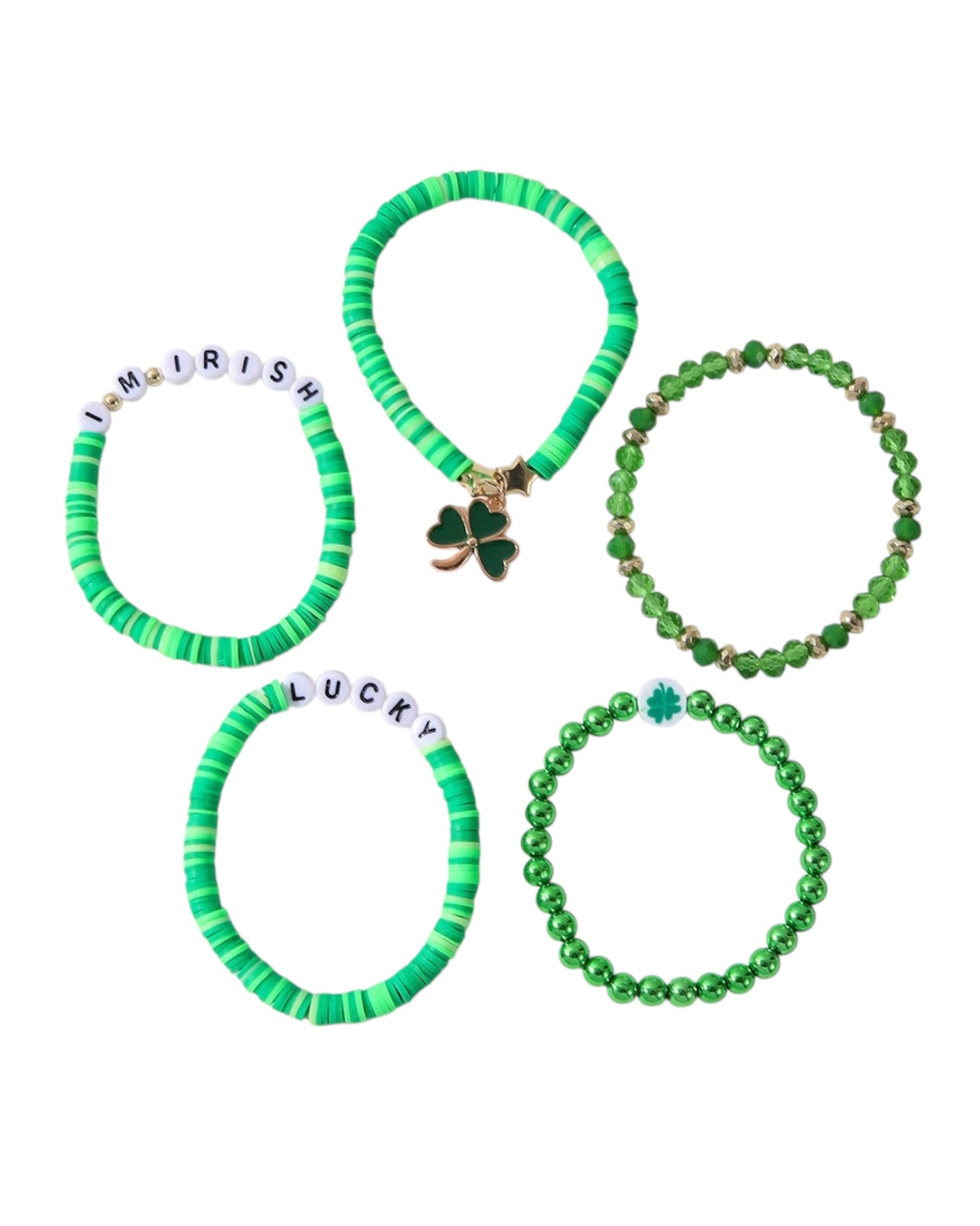 St Patrick's Day 5pc Bracelet Set