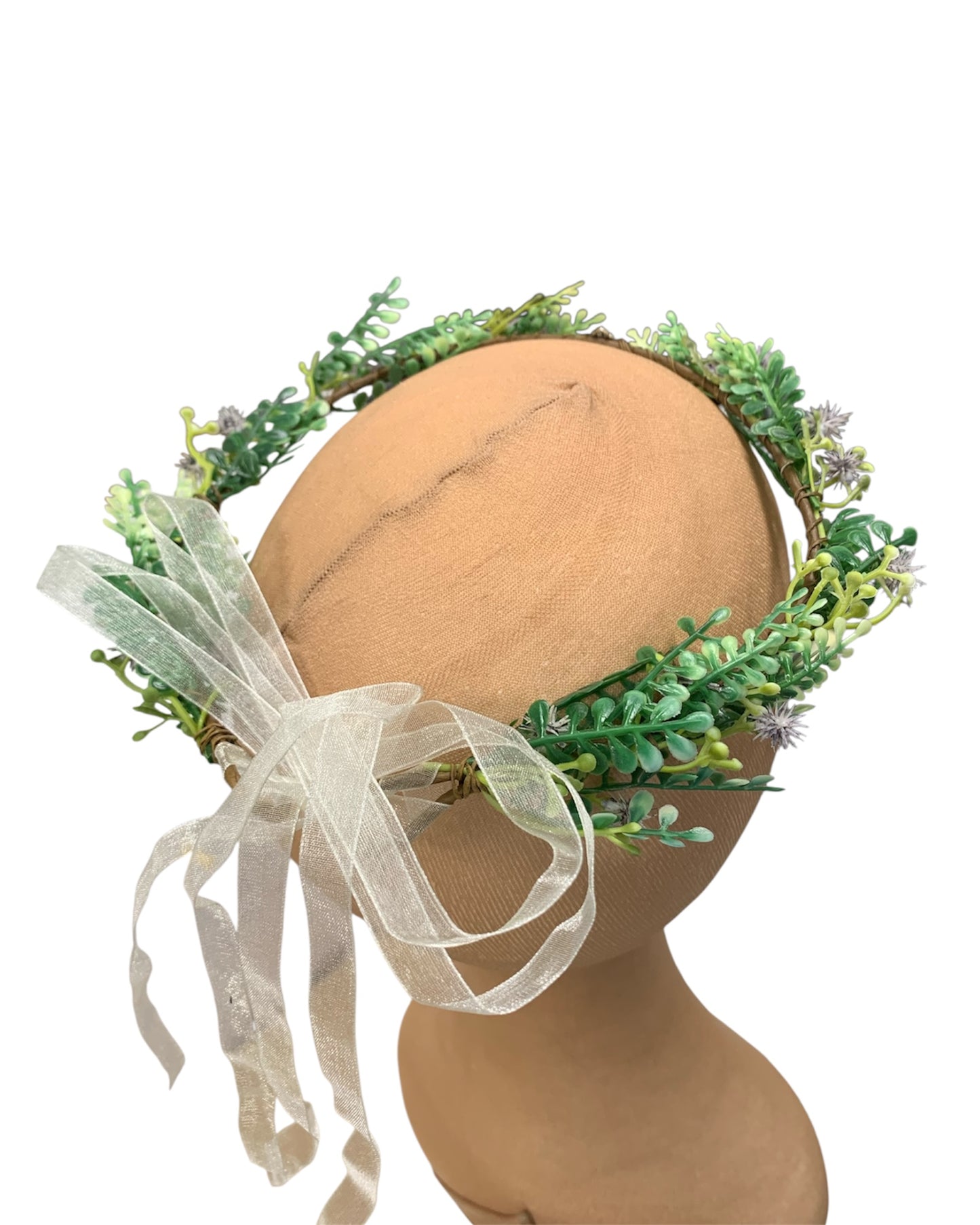 Floral Circlet with Red Gem