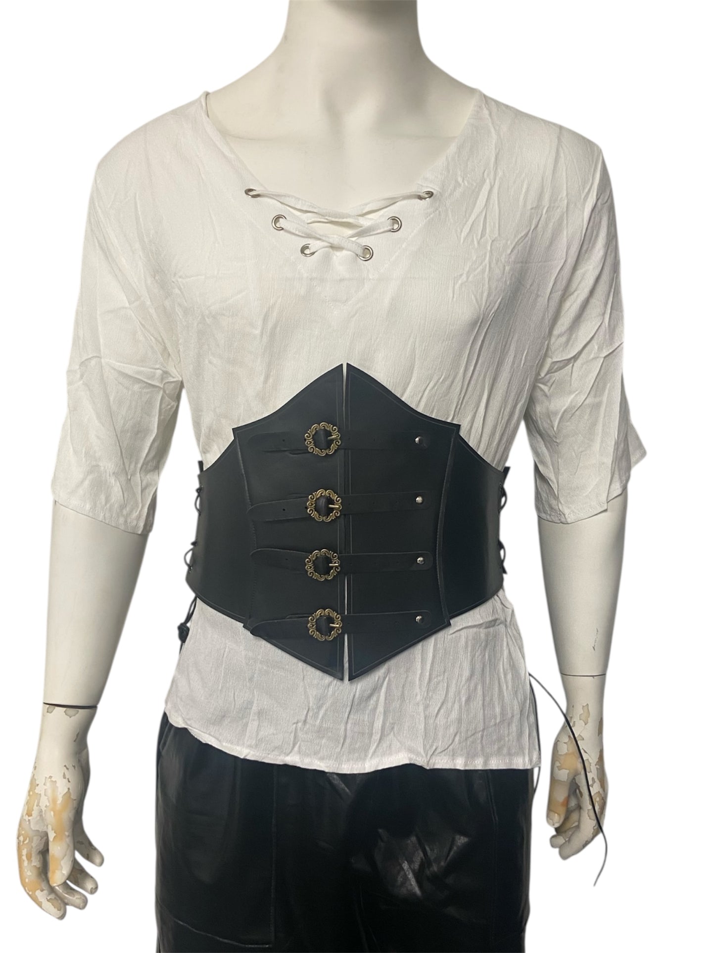 Black Buckled Corset Belt