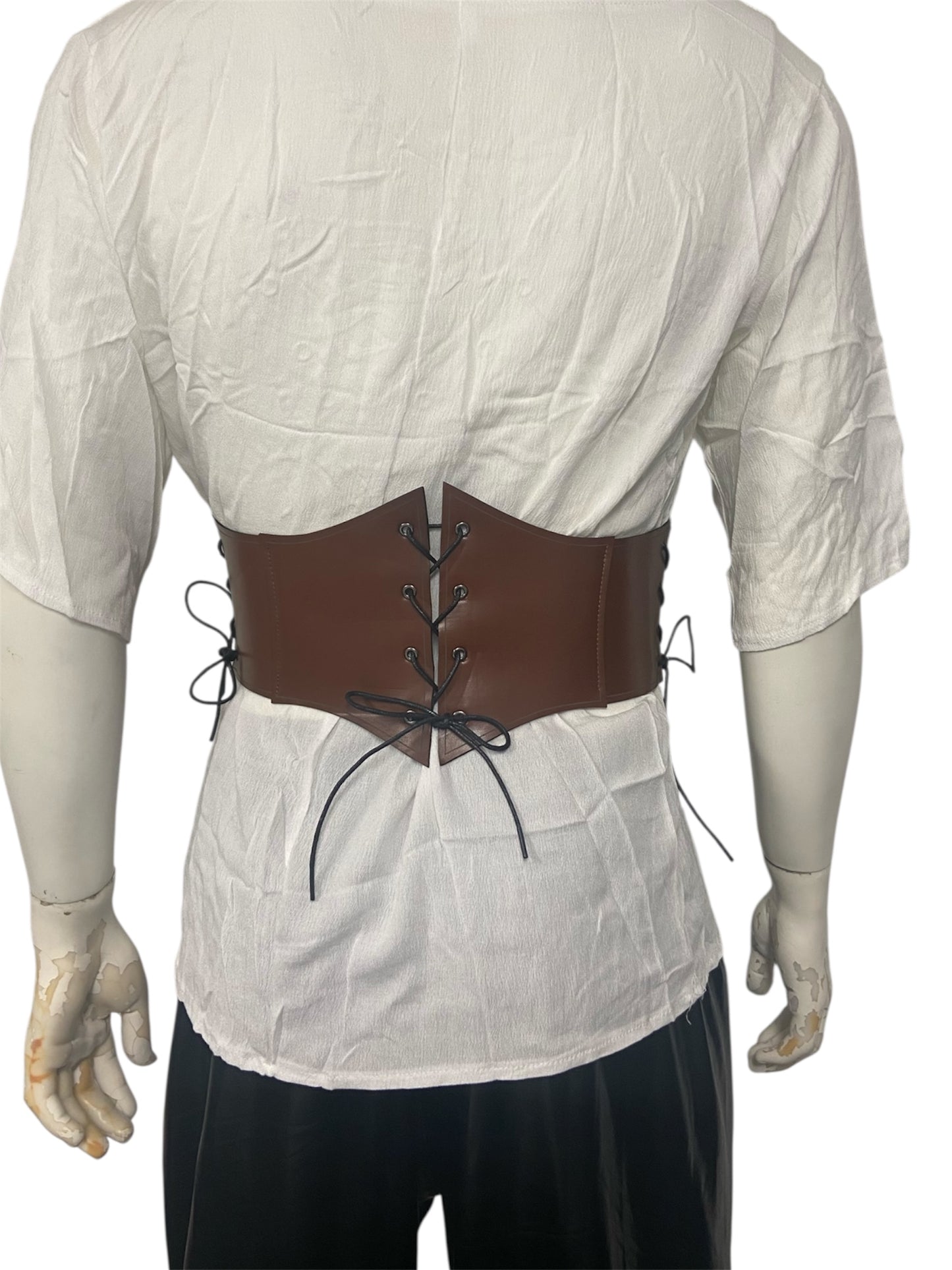 Brown Buckled Corset Belt