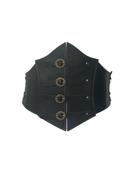 Black Buckled Corset Belt