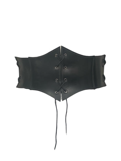 Black Buckled Corset Belt