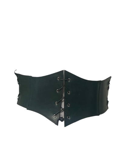 Deep Green Buckled Corset Belt