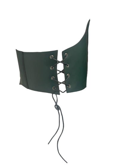 Deep Green Buckled Corset Belt