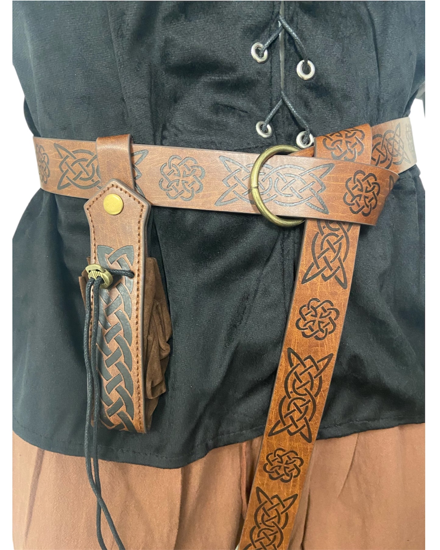 Deluxe 7 Piece Medieval Costume White with Black Vest