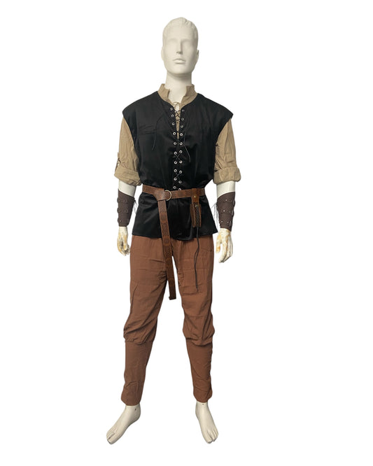 Deluxe 7 Piece Medieval Costume Black