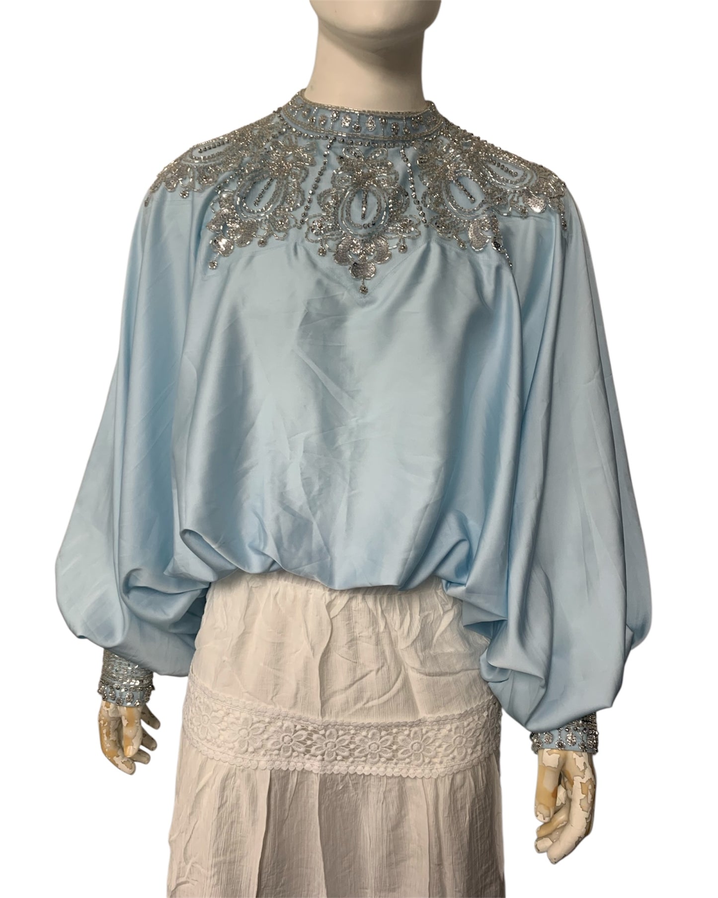 Plus Size Beaded Batwing Top