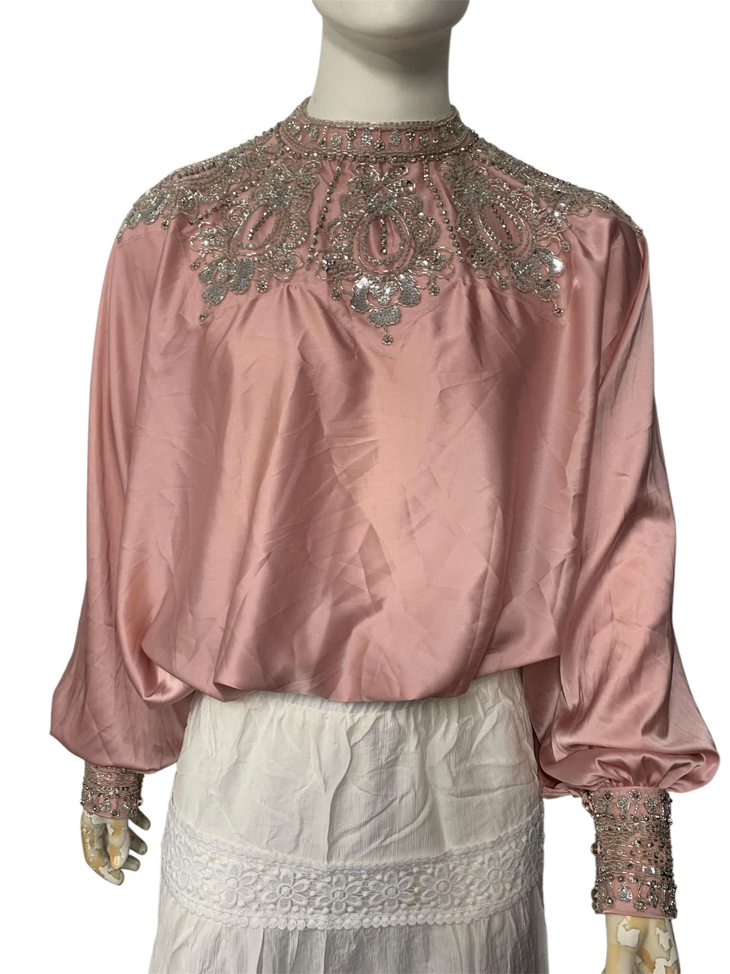 Plus Size Beaded Batwing Top