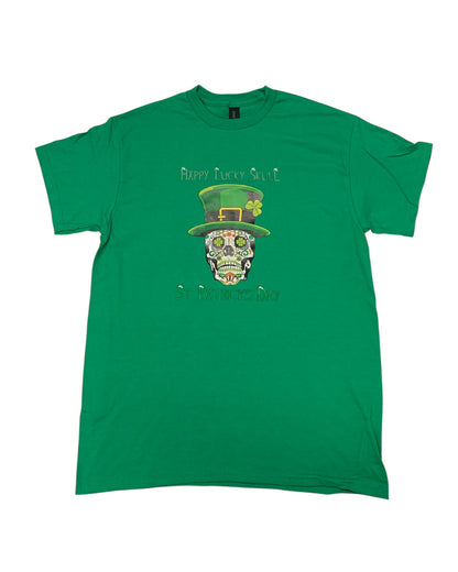 Happy Lucky Skull St Patrick's Day T-Shirt