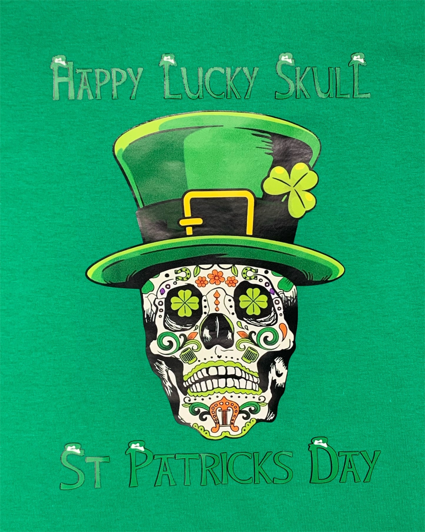 Happy Lucky Skull St Patrick's Day T-Shirt
