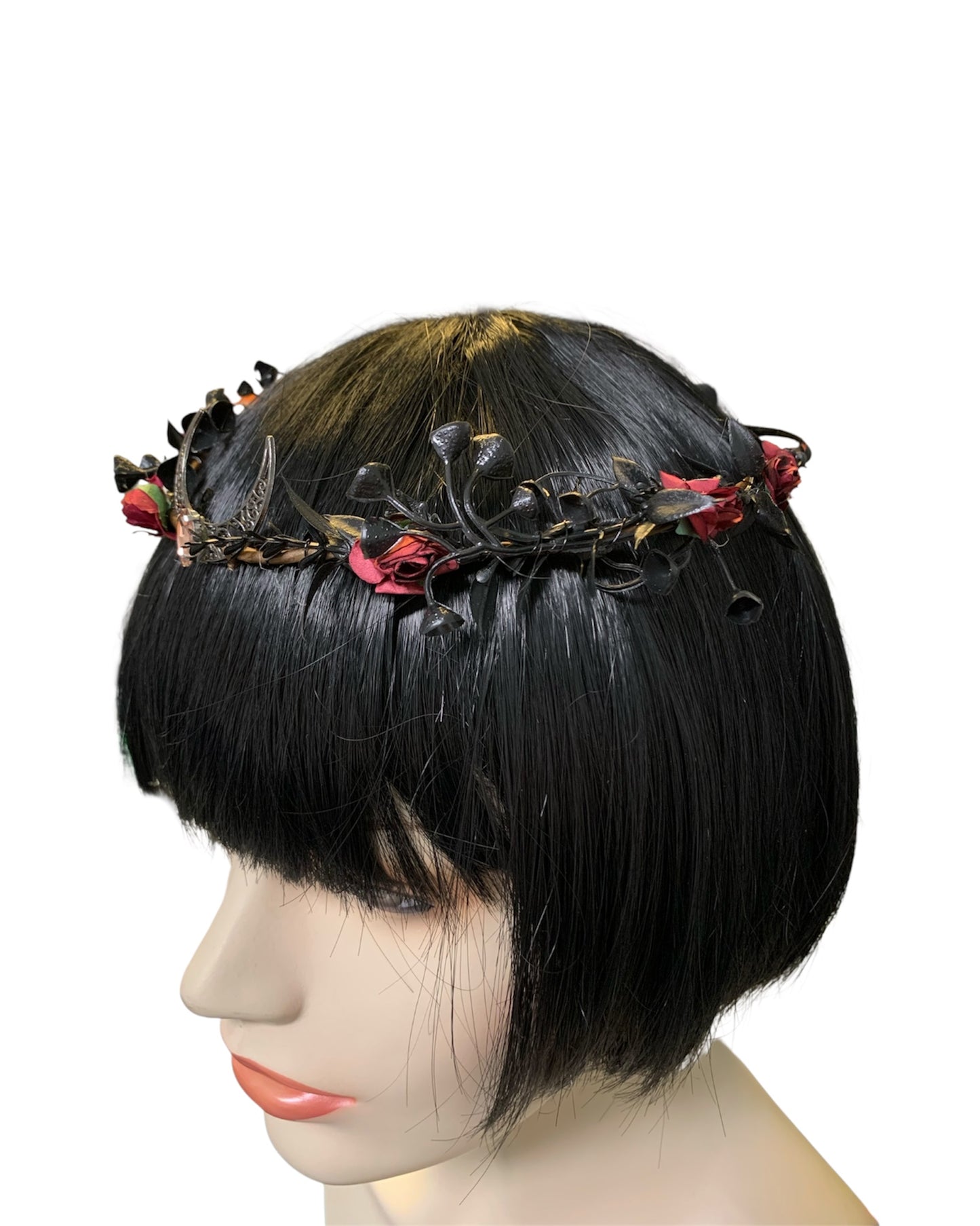 Silver Crescent Moon Dark Fae Circlet