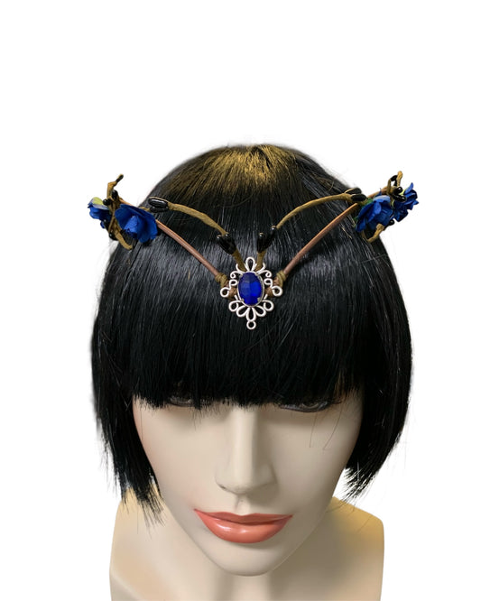 Blue and Brown Fae Circlet