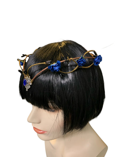 Blue and Brown Fae Circlet