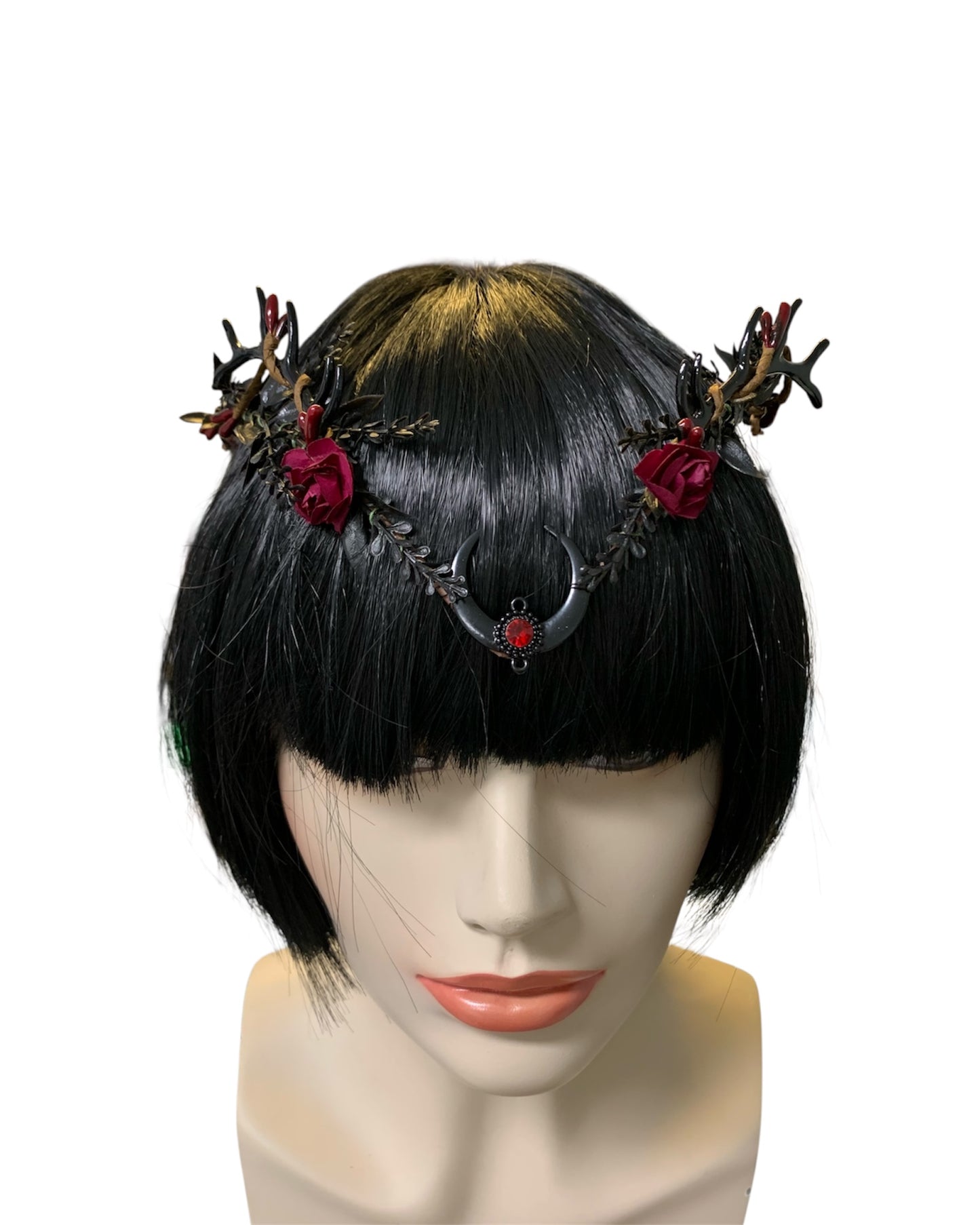 Black Crescent Moon Dark Fae Circlet