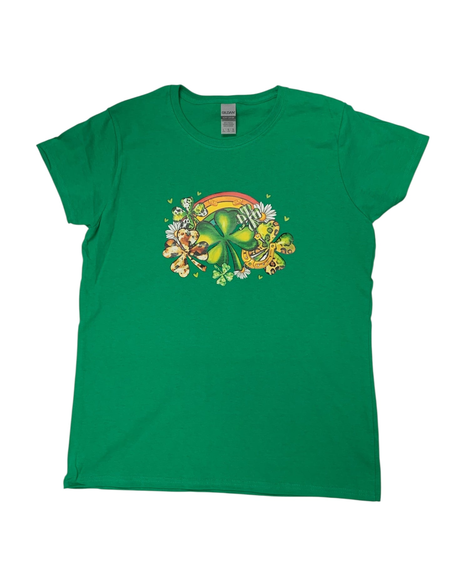 Ladies Lucky Clover St Patrick's Day T-Shirt