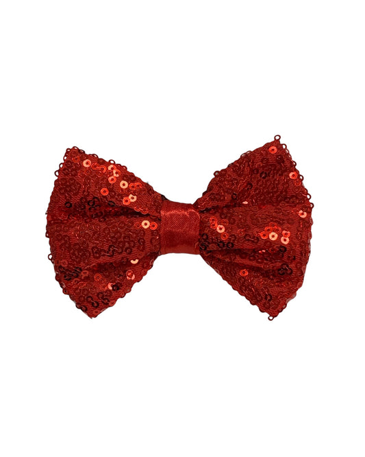 Red Mini Sequin Bow Tie