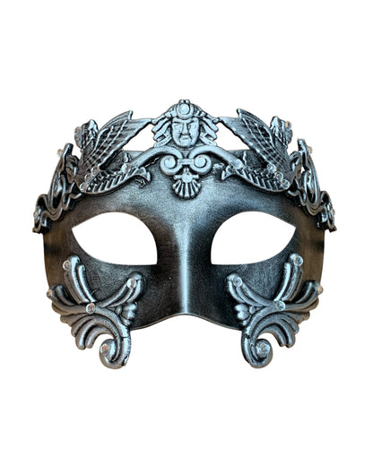 Silver Diamante Grecian Mask