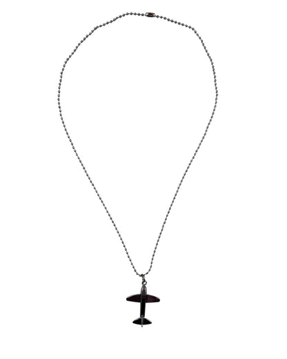 Silver Airplane Necklace