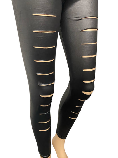 Black Leggings with Slits