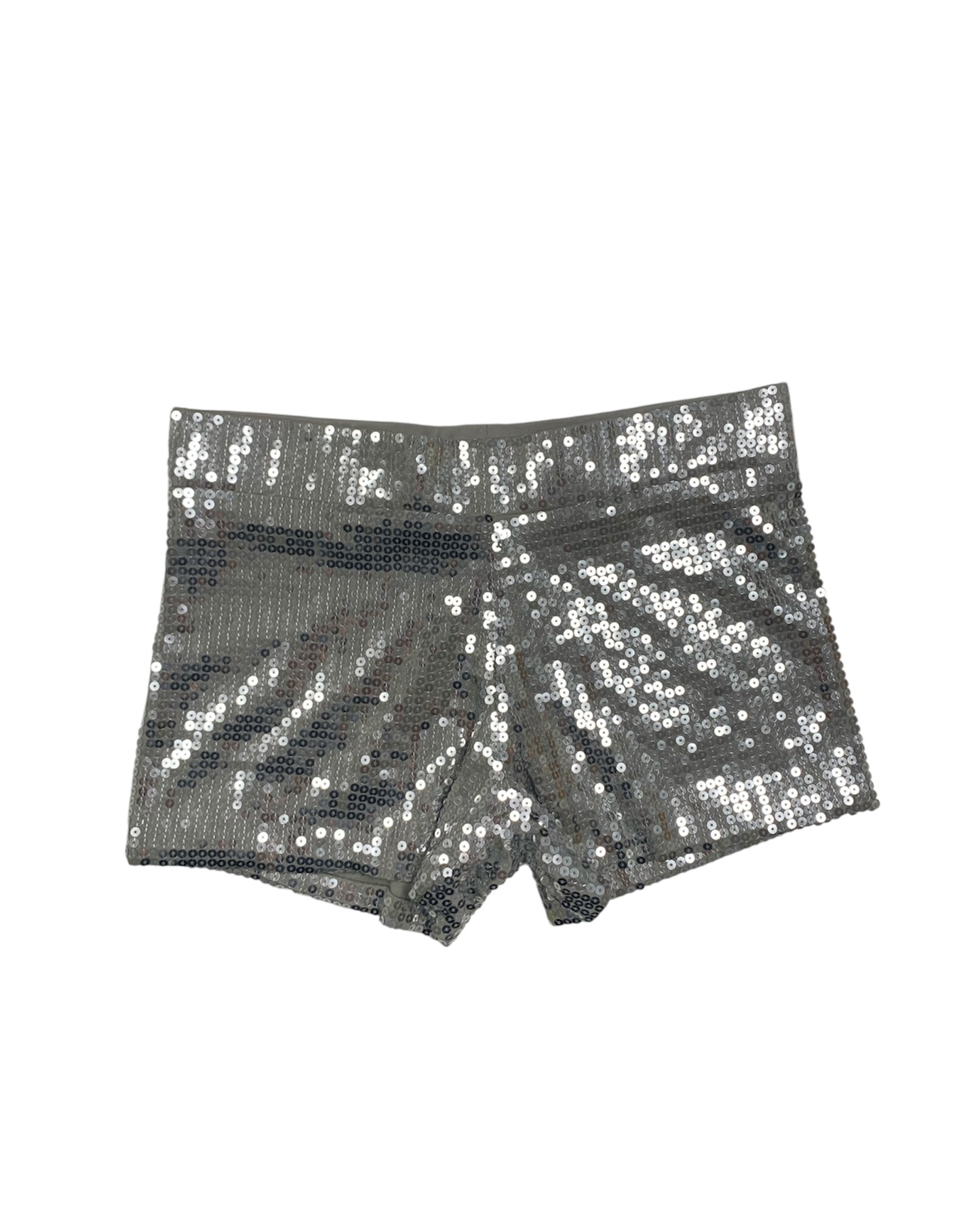 Deluxe Sequin Silver Shorts