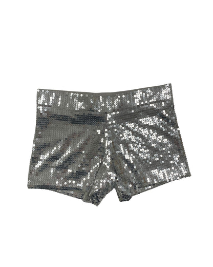 Deluxe Sequin Silver Shorts