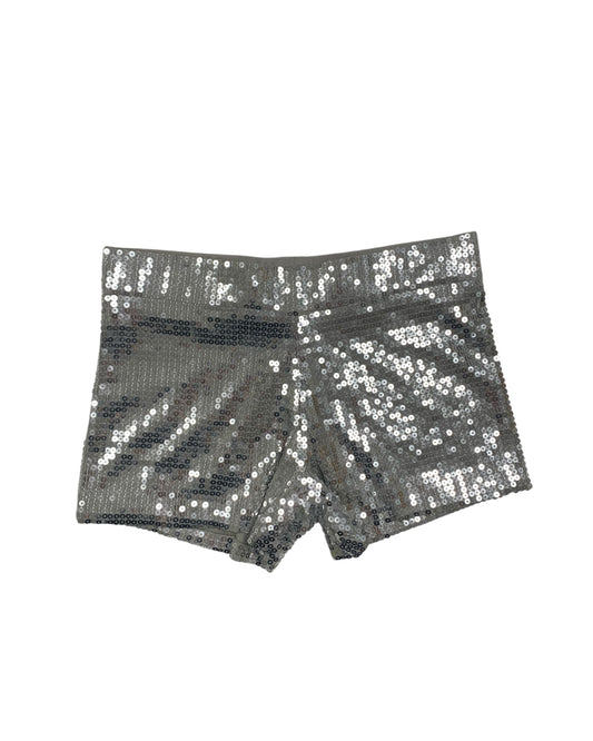 Deluxe Sequin Silver Shorts