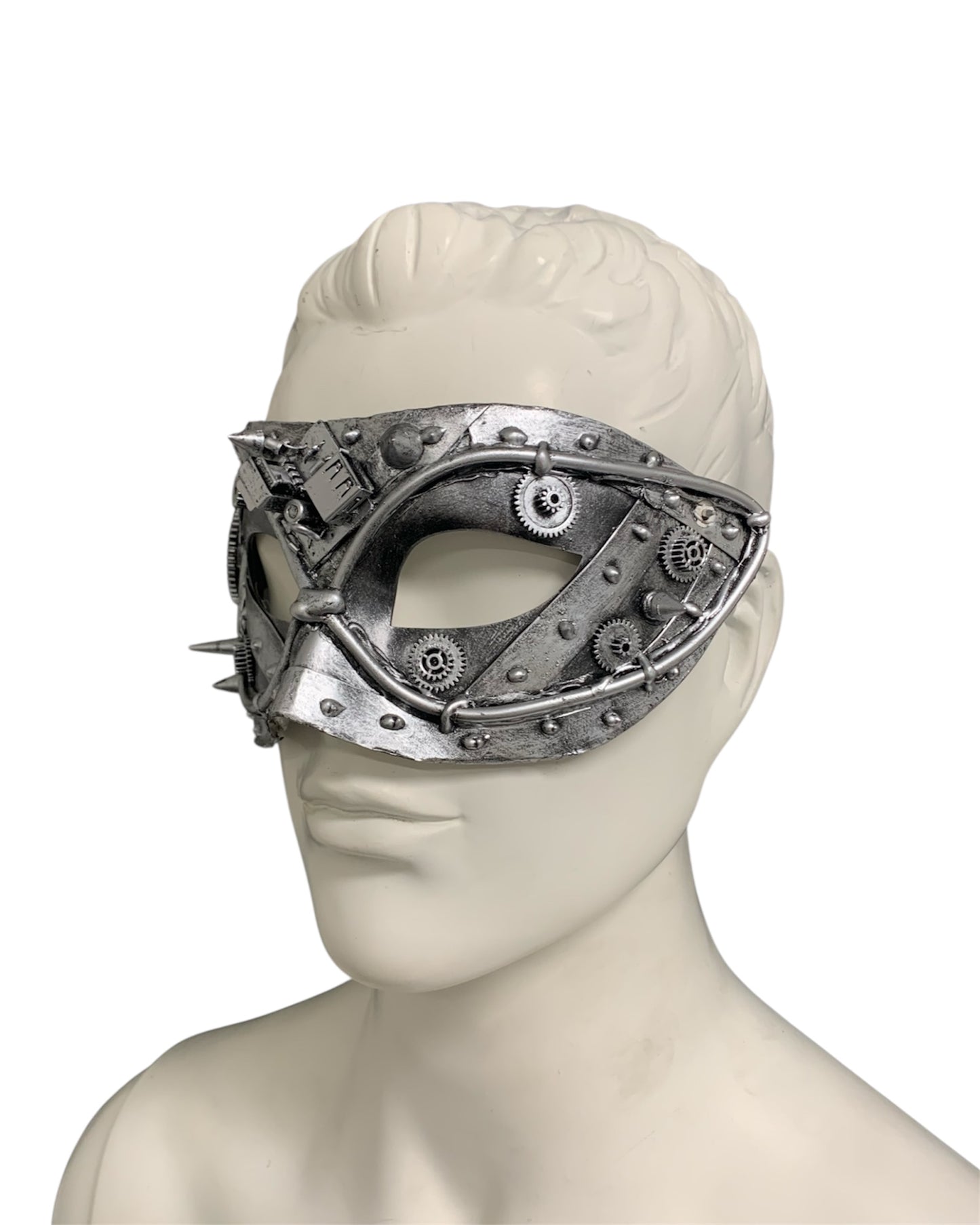 Silver Steampunk Eye Mask