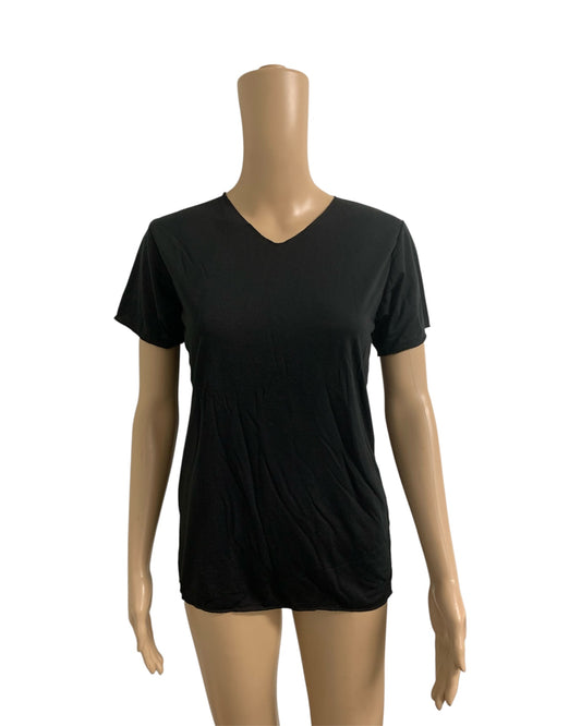 Women's Black V-Neck Top