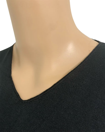 Women's Black V-Neck Top