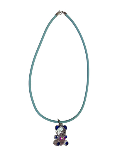 Light Blue Teddy Bear Necklace
