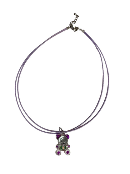 Light Purple Teddy Bear Necklace