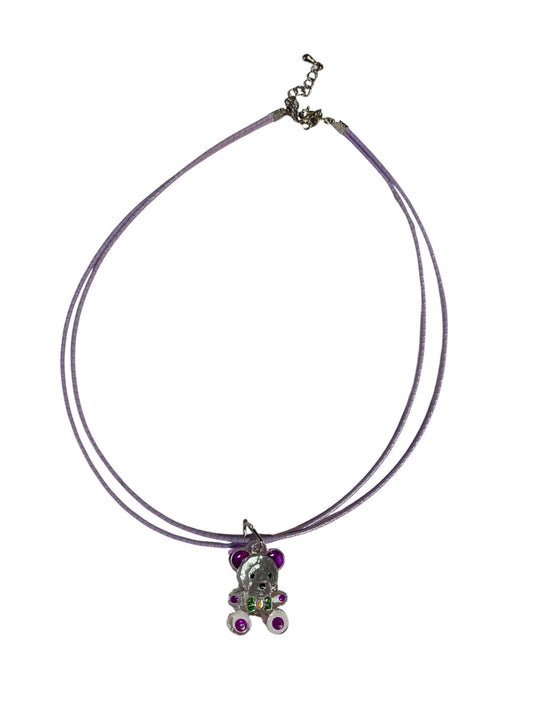Light Purple Teddy Bear Necklace