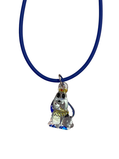Royal Blue Dog Necklace