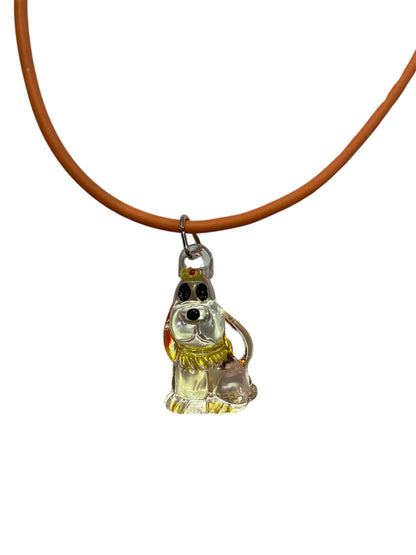 Orange Dog Necklace