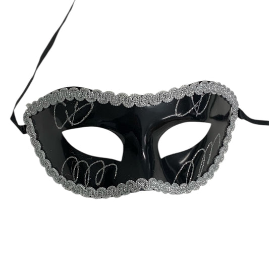 Black Swirl Glitter Masquerade Mask