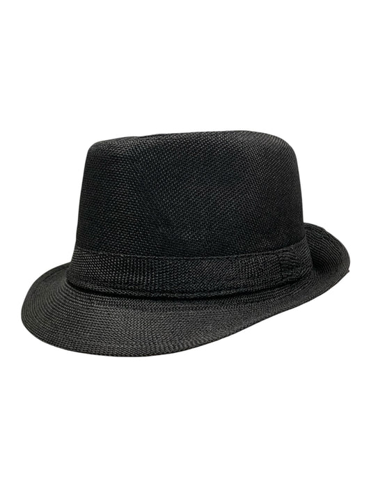 Black Trilby Hat with Black Band