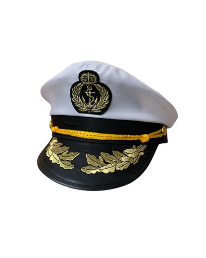 Embroidered Leaf Captain Hat