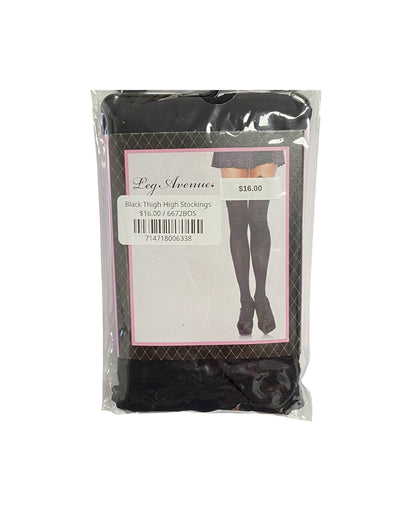 Black Thigh High Stockings